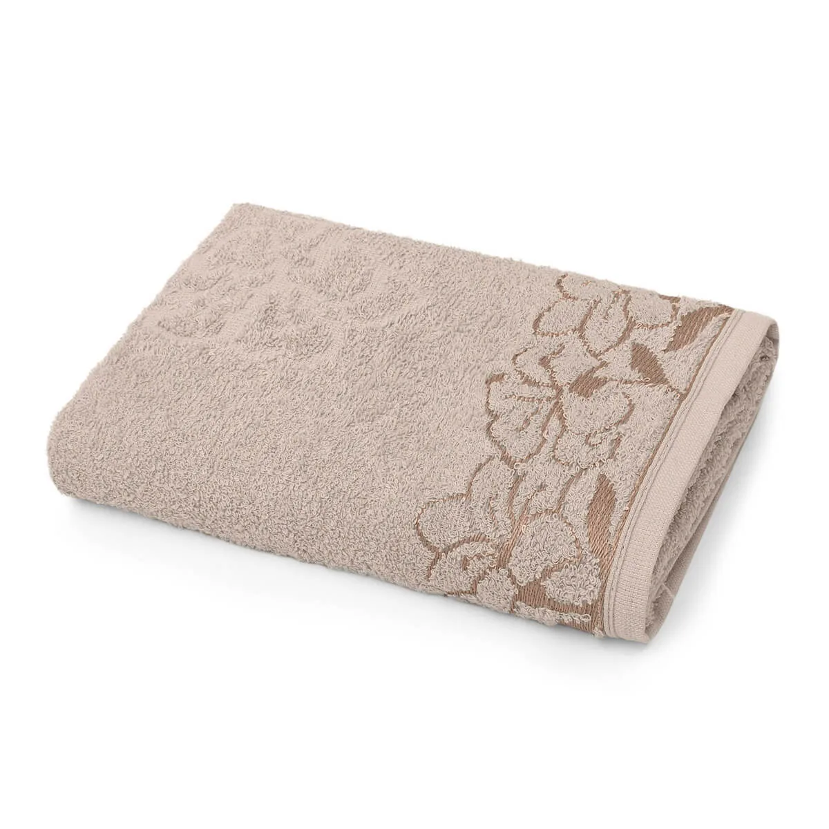 Toalha de Rosto Algodão Jacquard 420g/m² 50cm x 70cm com Barra Decorativa