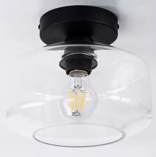 Plafon de Vidro e Metal Moderno LED Bivolt