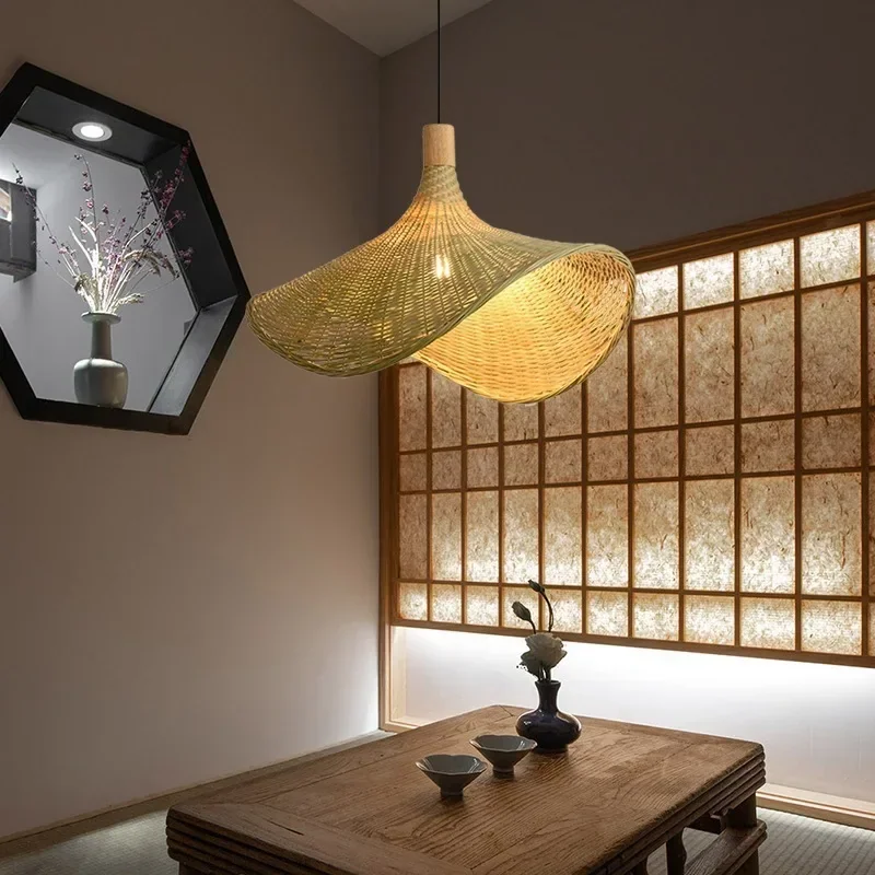 Pendente Ninho Rattan e Bambu - Luz Aconchegante