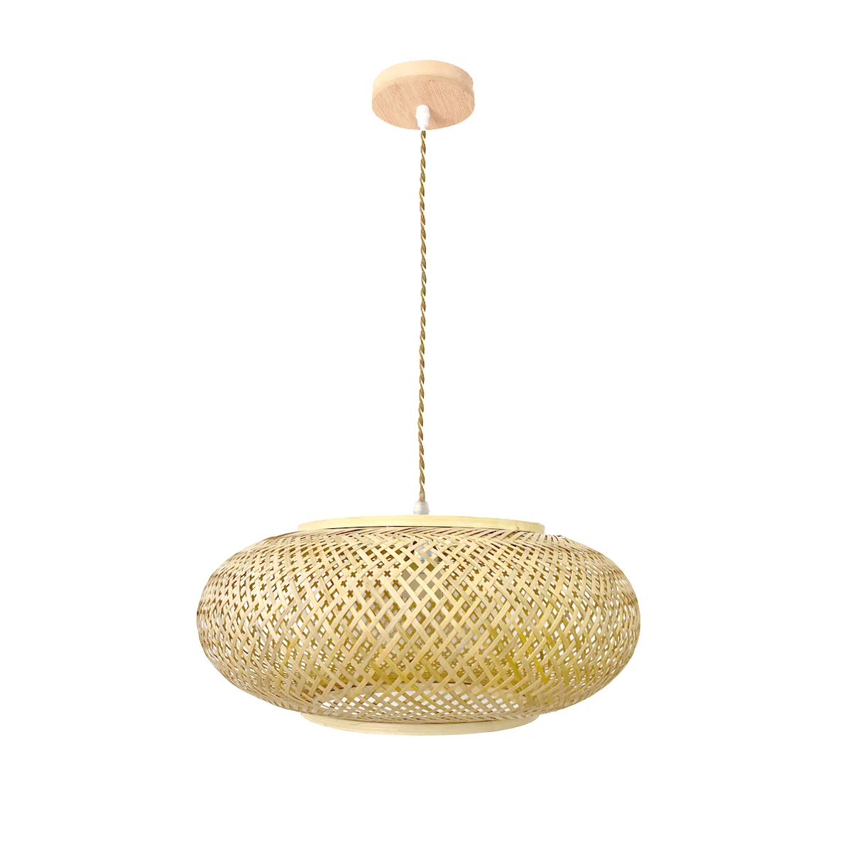 Pendente Artesanal Bambu Natural Vintage Decorativo