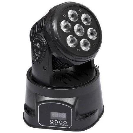 Mini Refletor LED Moving Head RGB 54W Compacto para Festas
