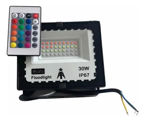 Holofote LED RGB 30W Exterior: Versatilidade e Cores Intensas