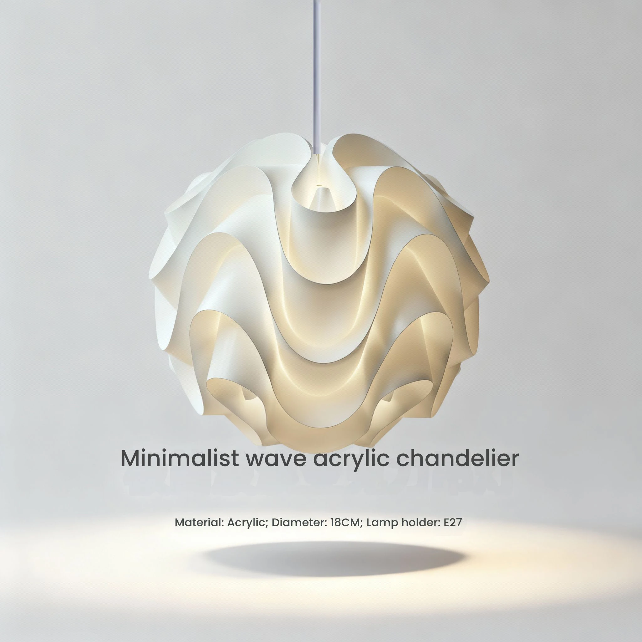 Pendente Moderno LED Acrílico Curvo