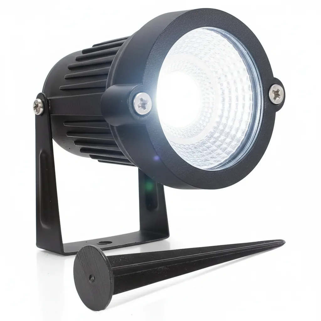 Kit 5 Espetos de Jardim LED COB Branco Frio 3W Resistente Água