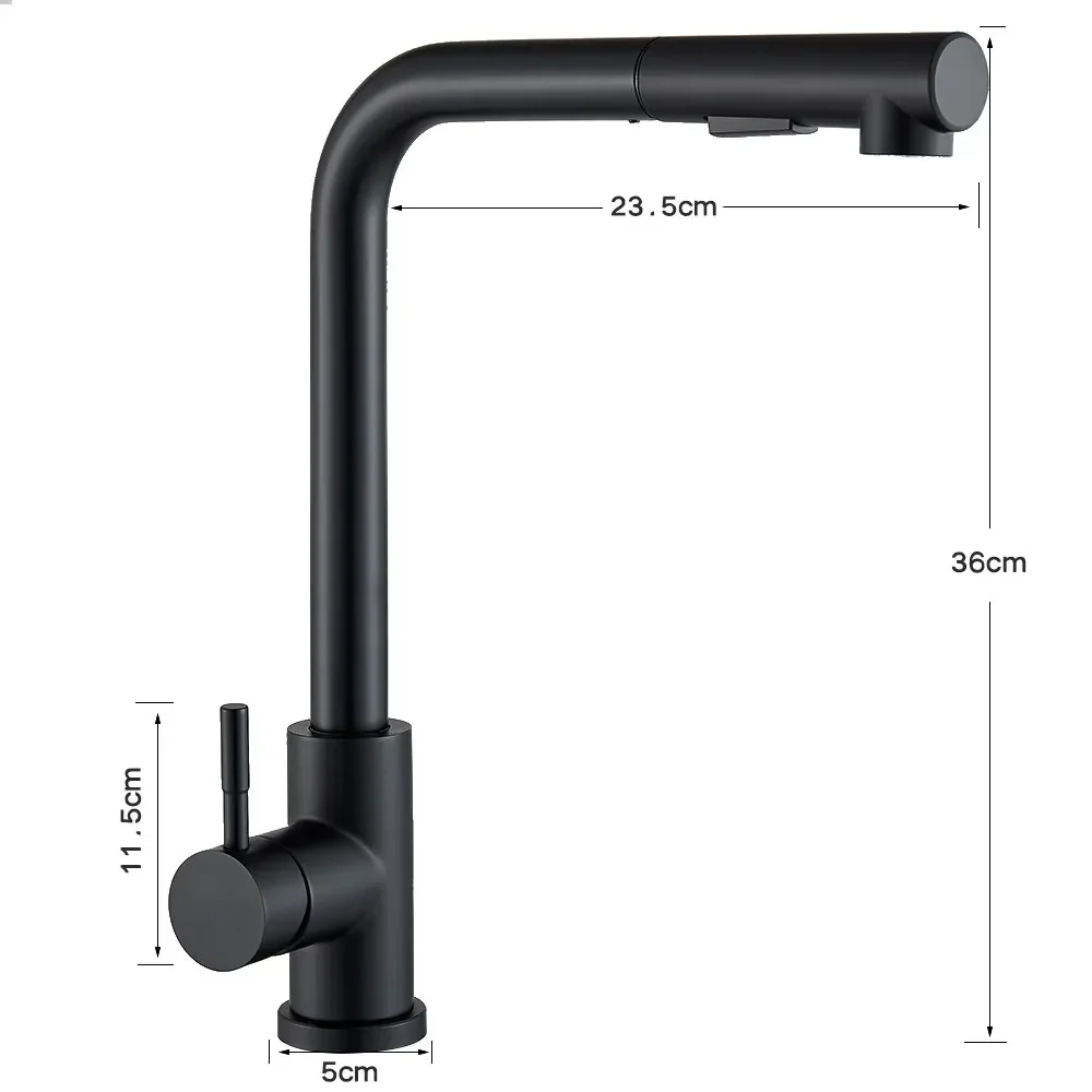 Torneira gourmet flexível de aço inox com misturador quente e frio