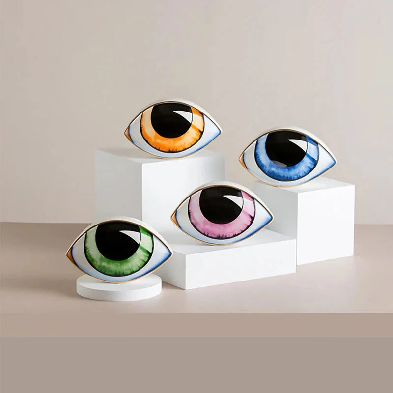 Escultura Olhos Coloridos: Arte Abstrata para Seu Ambiente