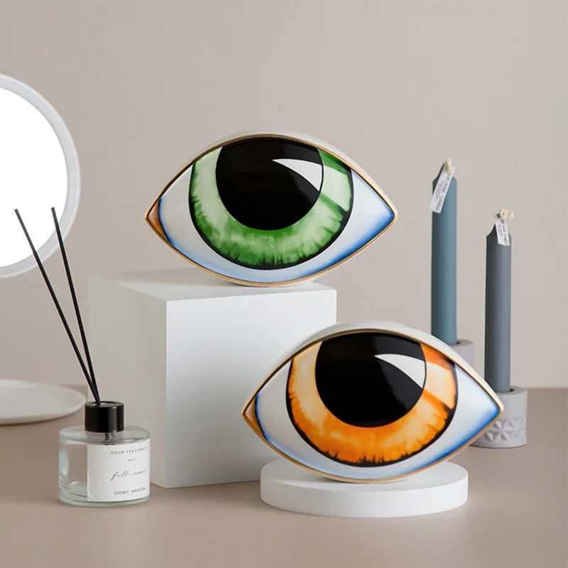 Escultura Olhos Coloridos: Arte Abstrata para Seu Ambiente
