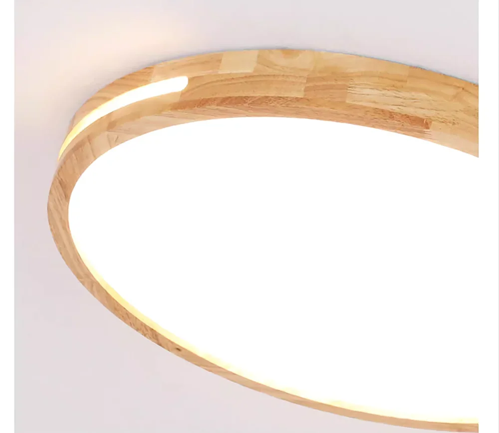 Lustre Plafon de Madeira Slim com LED Integrado Bivolt - Design Moderno