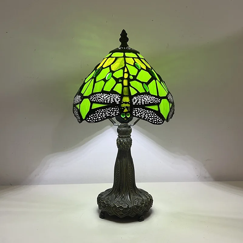 Abajur de Mesa Tiffany Libélula — Vitral Artesanal