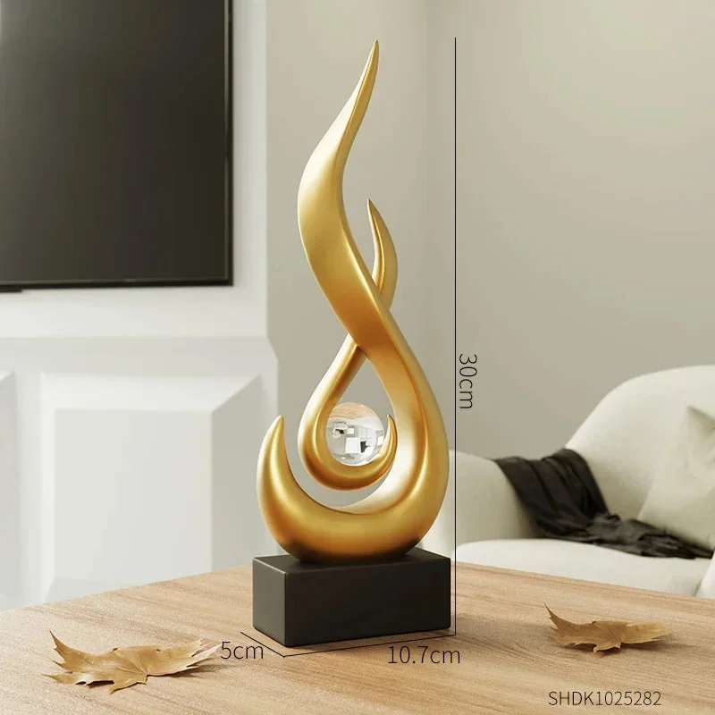 Escultura Decorativa Moderna em Cerâmica Luxo para Mesa e Ambiente