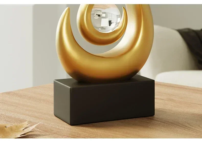 Escultura Decorativa Moderna em Cerâmica Luxo para Mesa e Ambiente