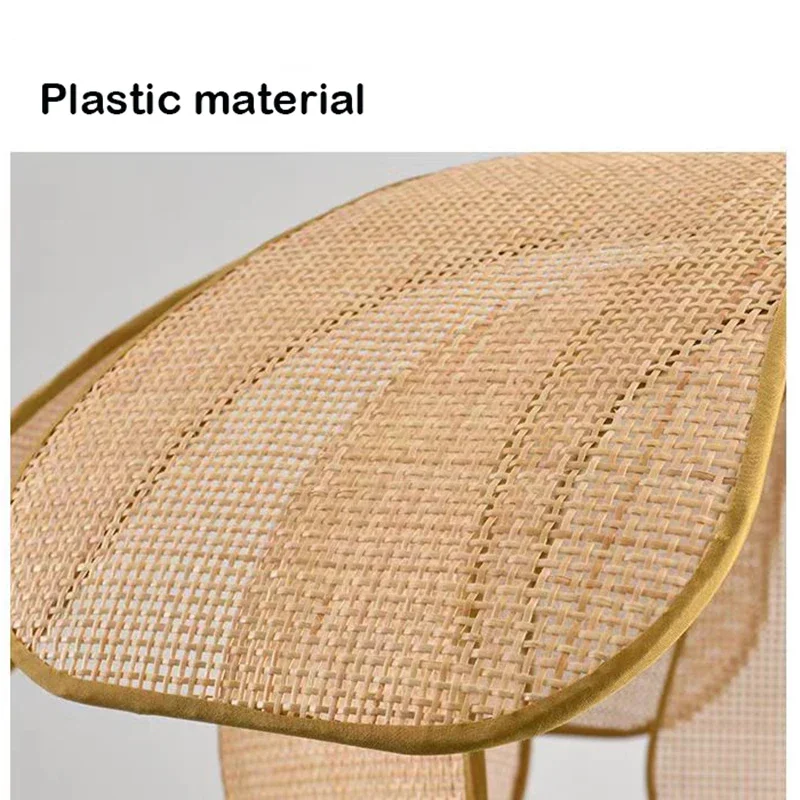 Pendente de teto flor de lótus em rattan e tecido artesanal