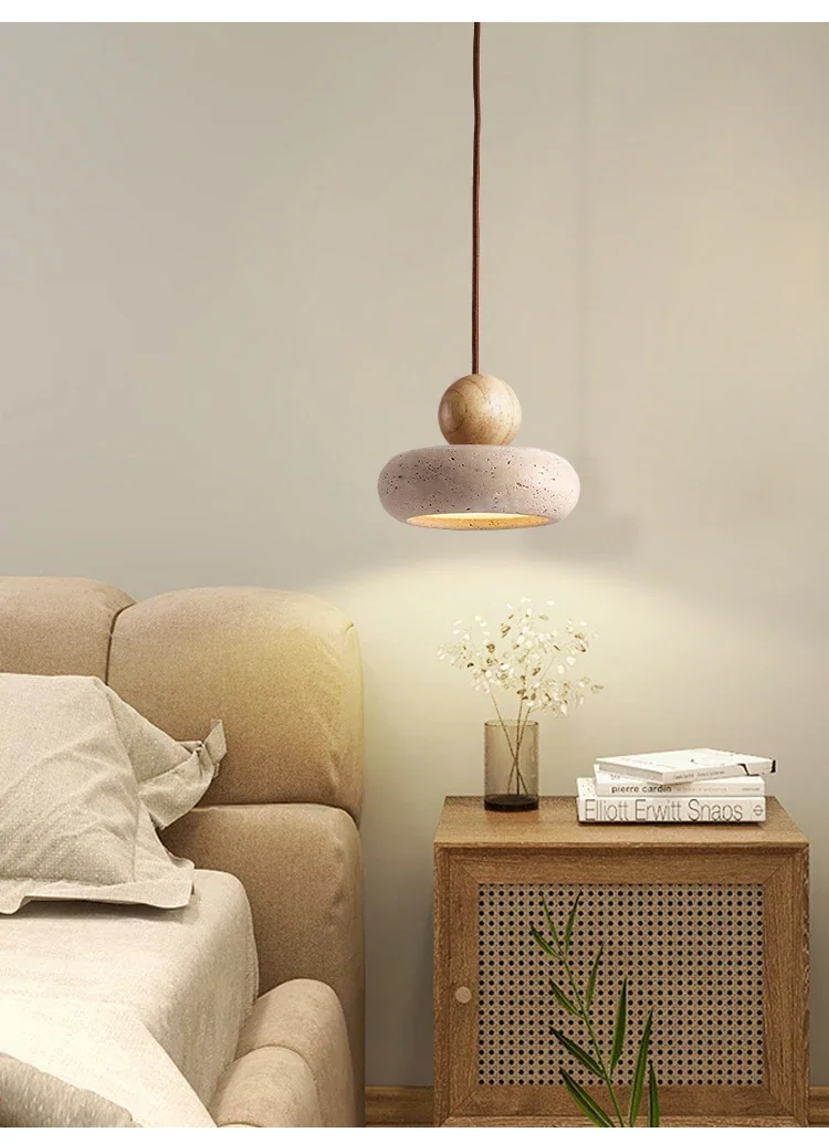 Pendente de Pedra Travertino Sarita: toque de natureza e elegância