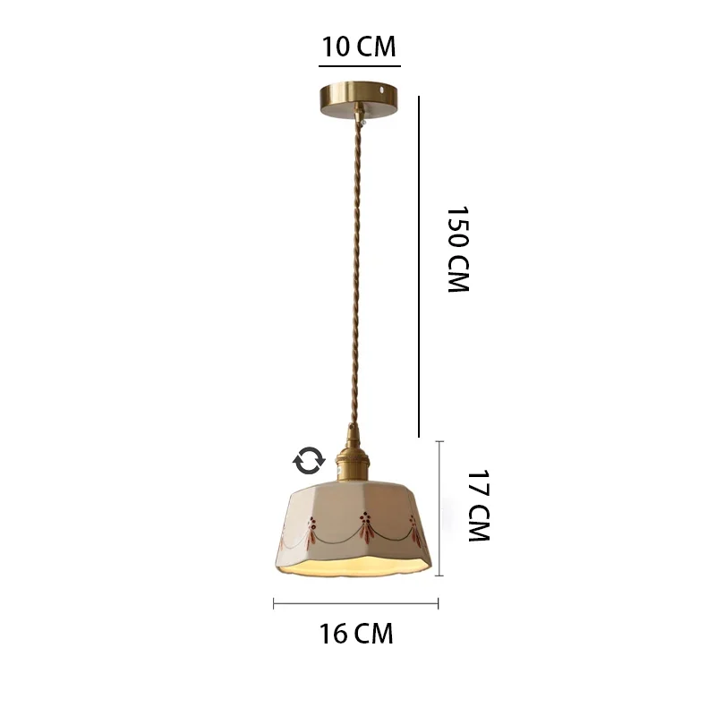 Pendente Cerâmica Madeleine Delicado E27 Bivolt - Decoração Aconchegante