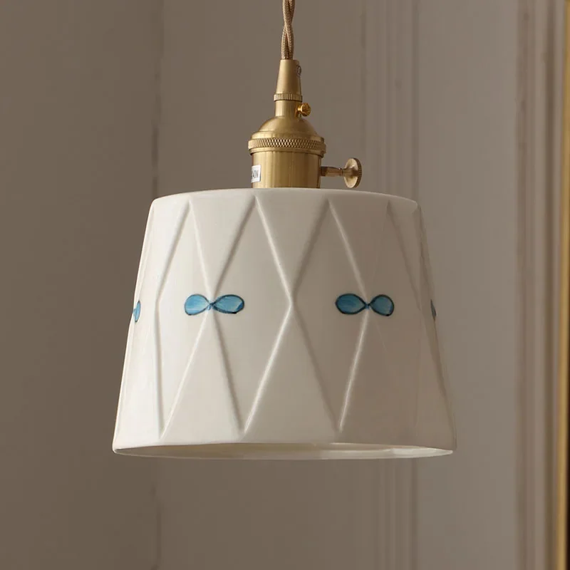 Pendente Cerâmica Madeleine Delicado E27 Bivolt - Decoração Aconchegante