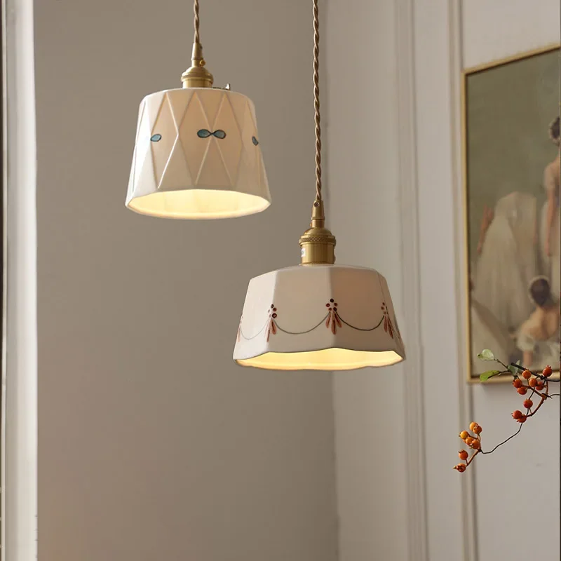 Pendente Cerâmica Madeleine Delicado E27 Bivolt - Decoração Aconchegante