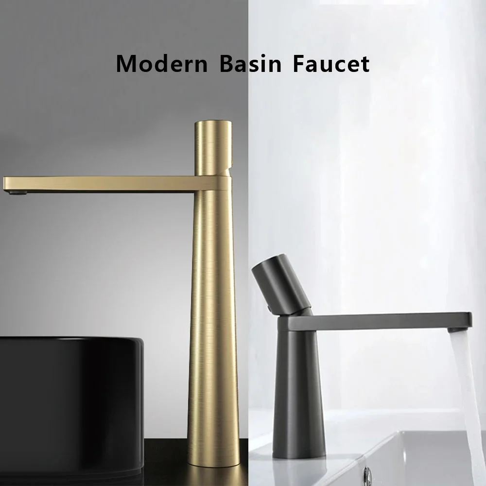 Torneira monocomando linear para banheiro e lavabo em aço inoxidável