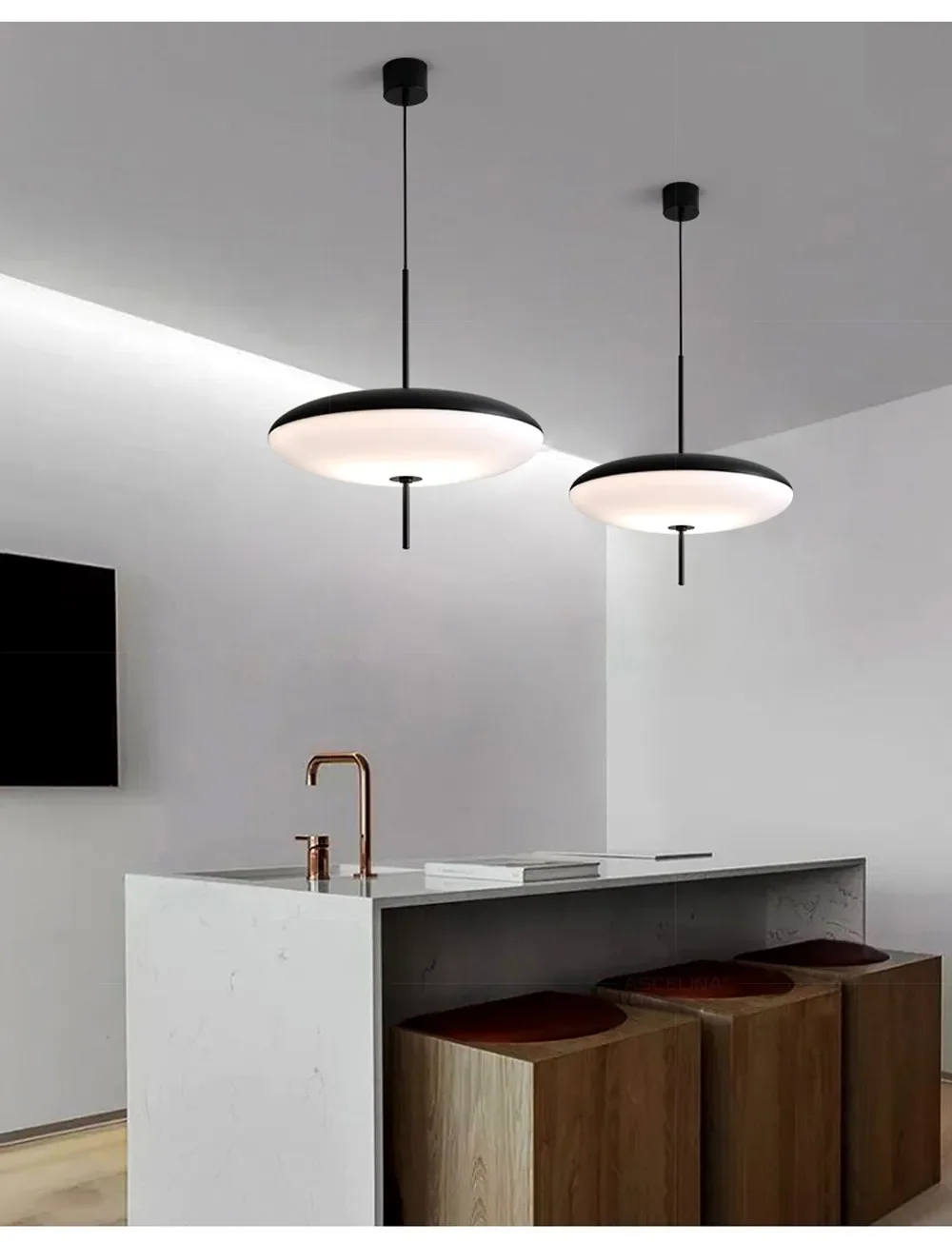 Pendente Disco Facine - Iluminação Moderna e Aconchegante