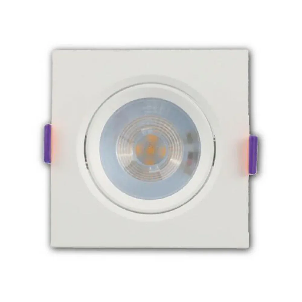 Spot LED Quadrado de Embutir 5W Bivolt Branco Frio (6500K)