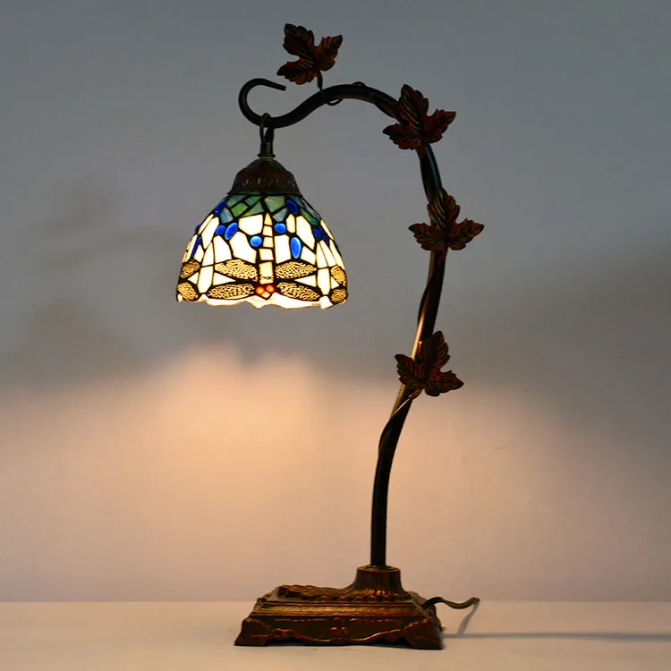 Abajur de Mesa Tiffany Libélula — Vitral Artesanal