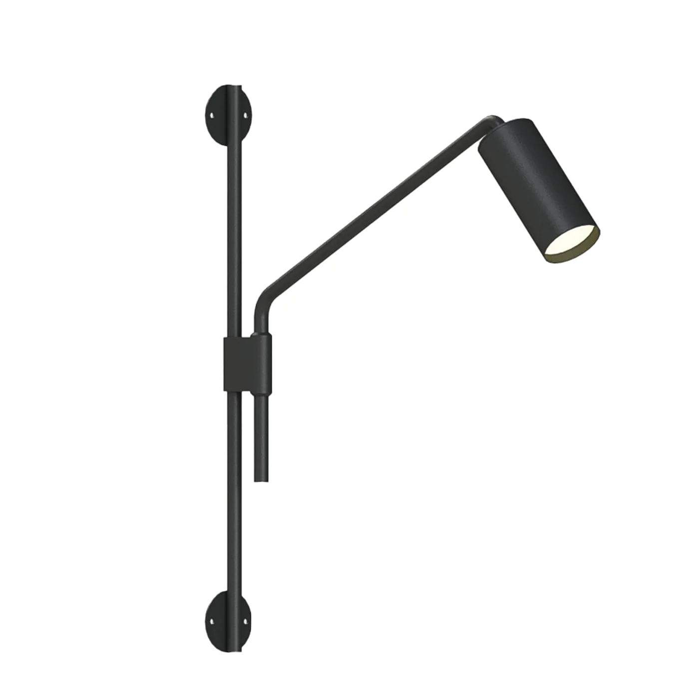 Arandela Articulada Minimalista Preta Texturizada GU10