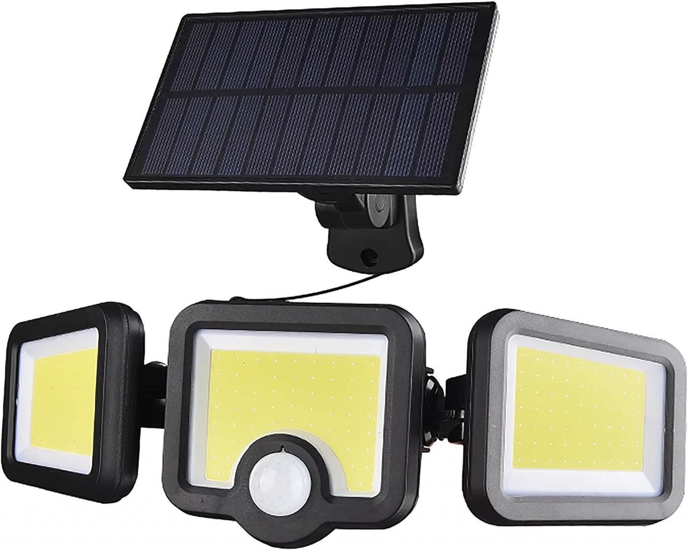 Luminária Solar Parede LED COB Sensor Movimento Branco Frio 6000K