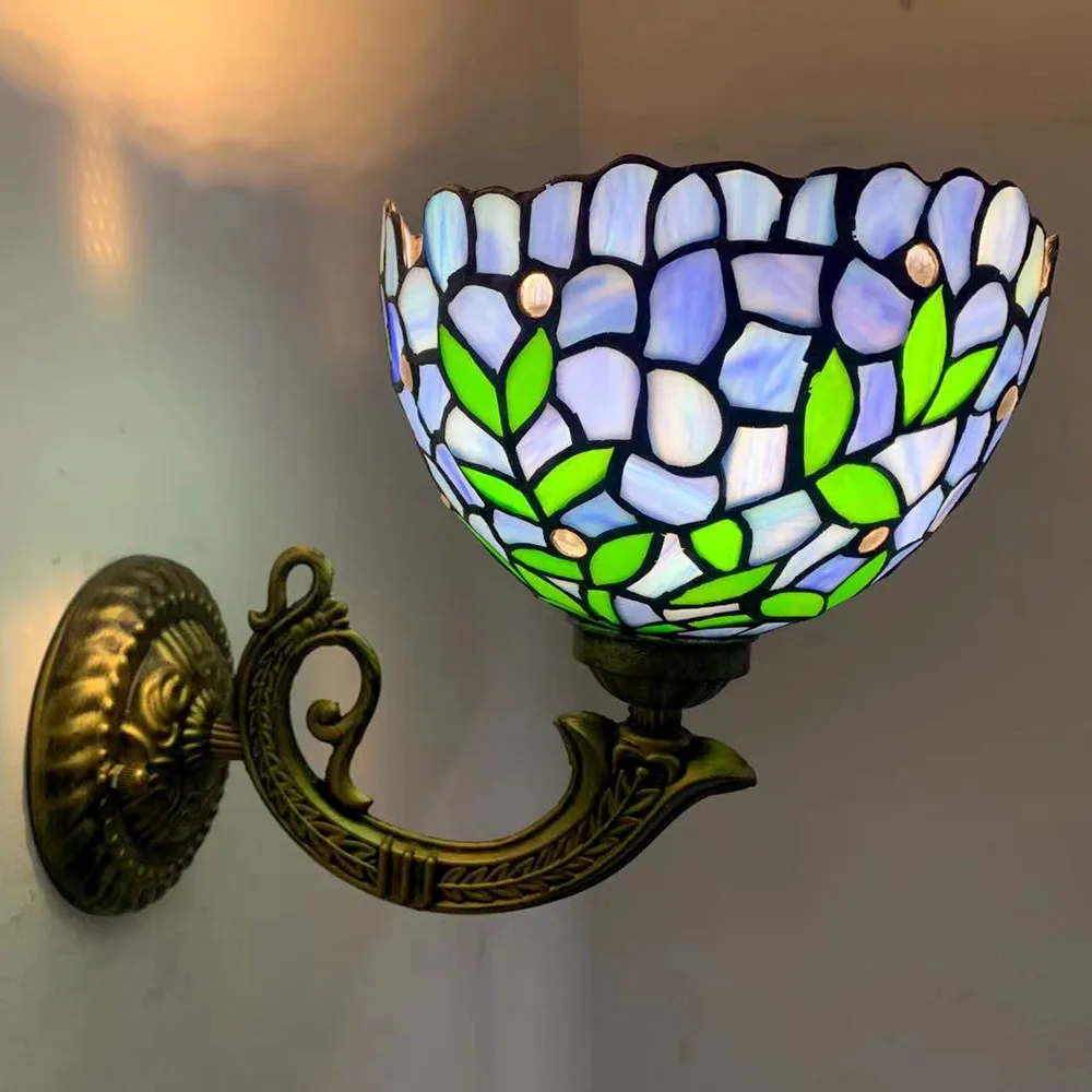 Arandela Tiffany 8" Vitral Clássico — Vitral Artesanal
