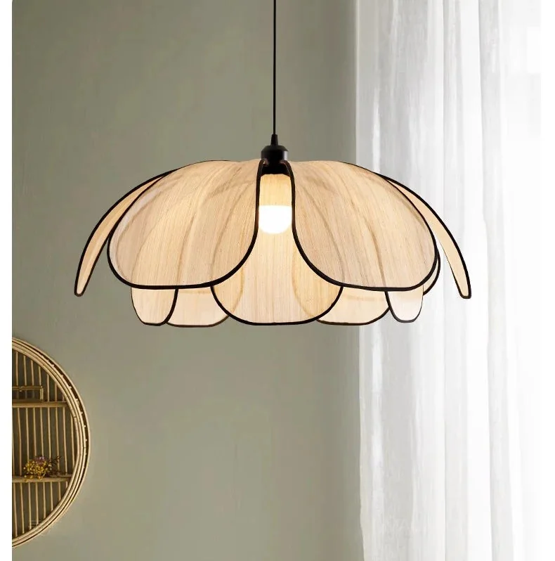 Pendente flor de lótus Nádia – Iluminação acolhedora e design natural