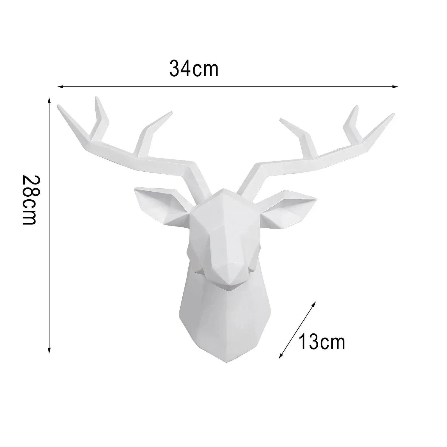 Escultura Decorativa Cabeça de Cervo em Resina para Parede