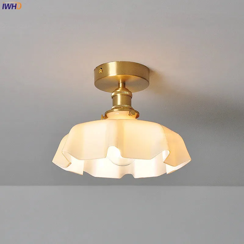 Lustre Pendente Lisbela Vintage Branco Leitoso para Teto