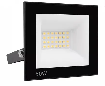 Kit 5 Refletores LED 50W Slim Externo Luz Quente
