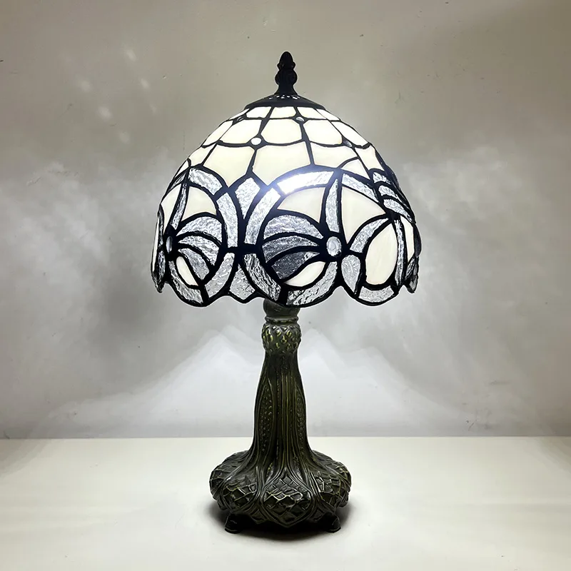 Abajur de Mesa Tiffany Barroco — Vitral Artesanal