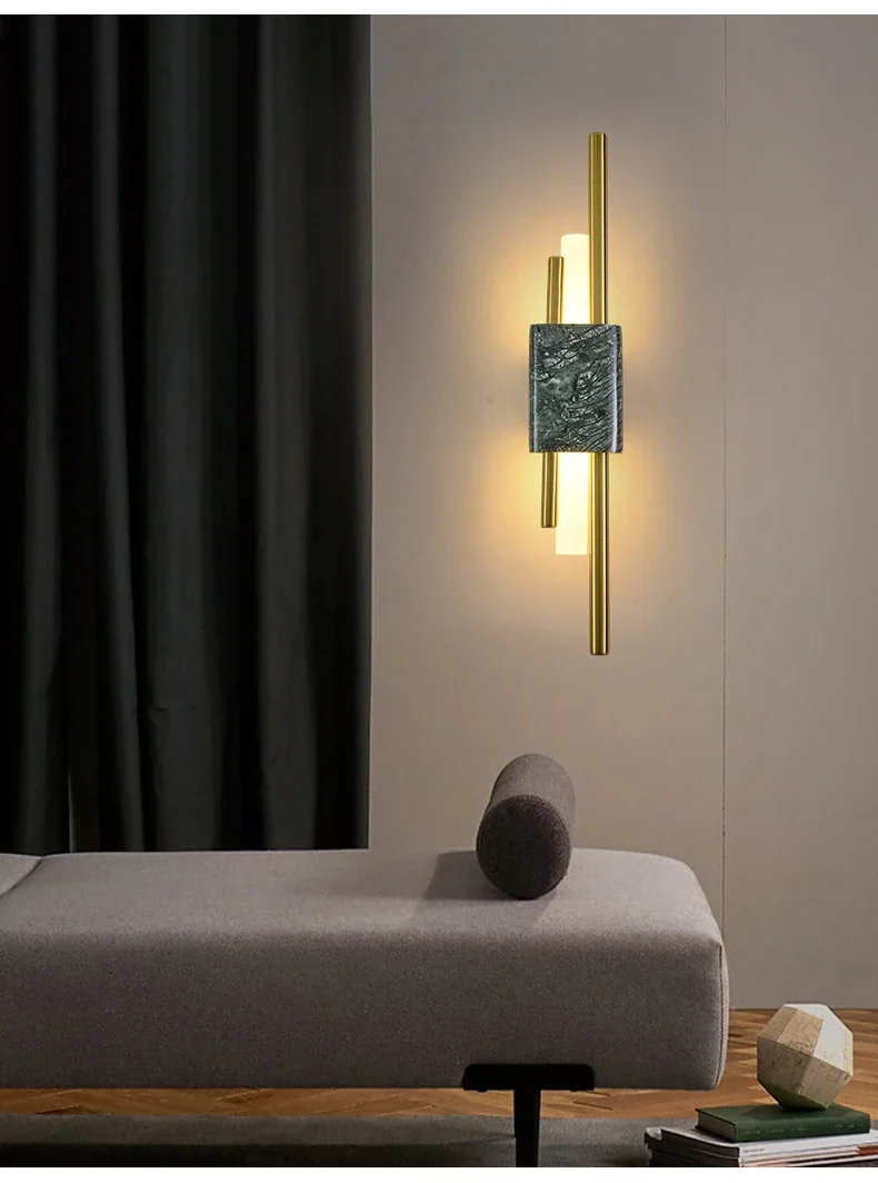 Arandela de Parede LED Bivolt com Design Mármore Moderno