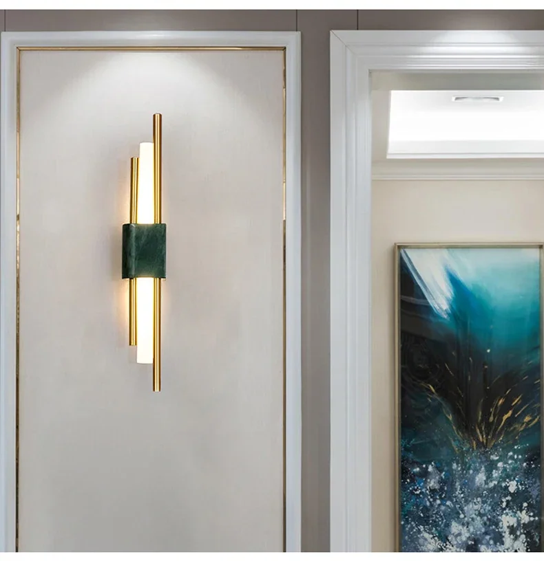 Arandela de Parede LED Bivolt com Design Mármore Moderno