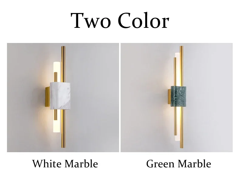 Arandela de Parede LED Bivolt com Design Mármore Moderno
