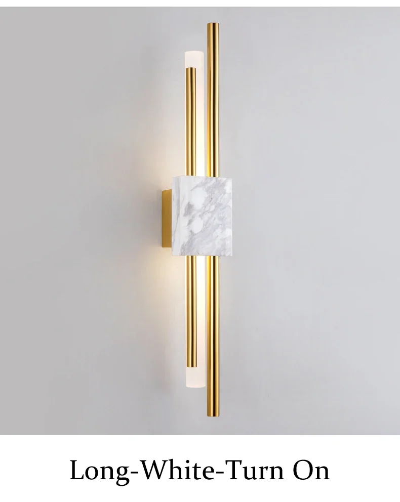 Arandela de Parede LED Bivolt com Design Mármore Moderno