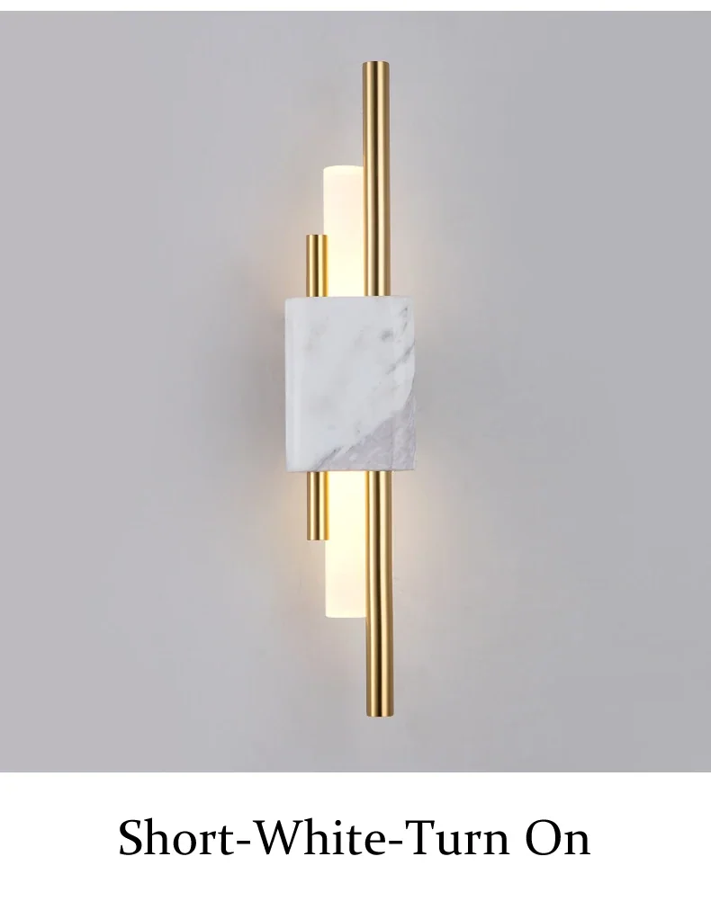 Arandela de Parede LED Bivolt com Design Mármore Moderno