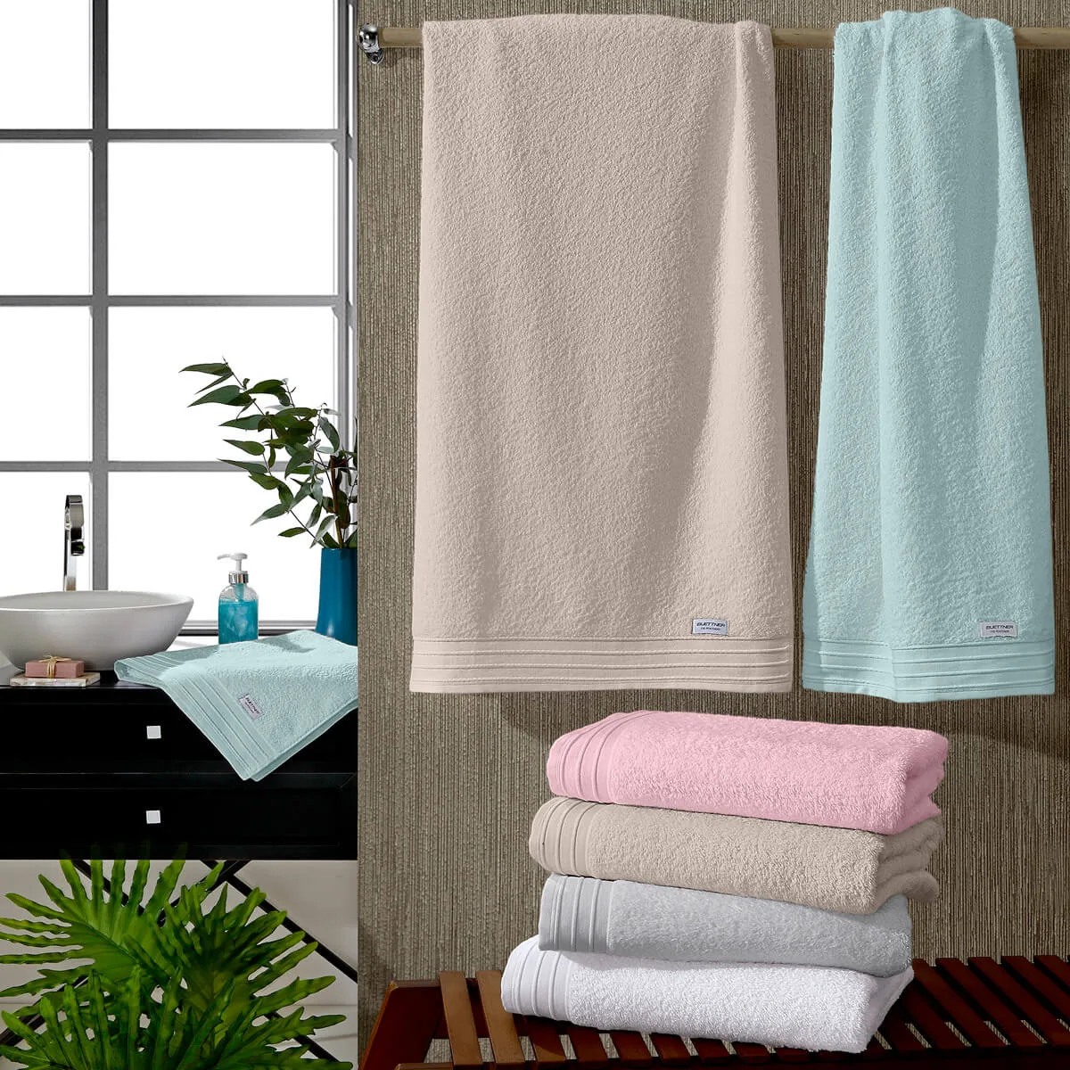 Toalha de Rosto Fio Penteado, Algodão, 500g/m², 50cm x 80cm, Alta Absorção