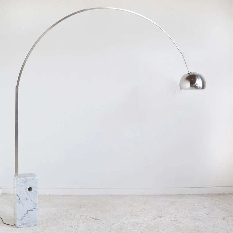 Luminária de Chão Arco Design Moderno Marmorizado
