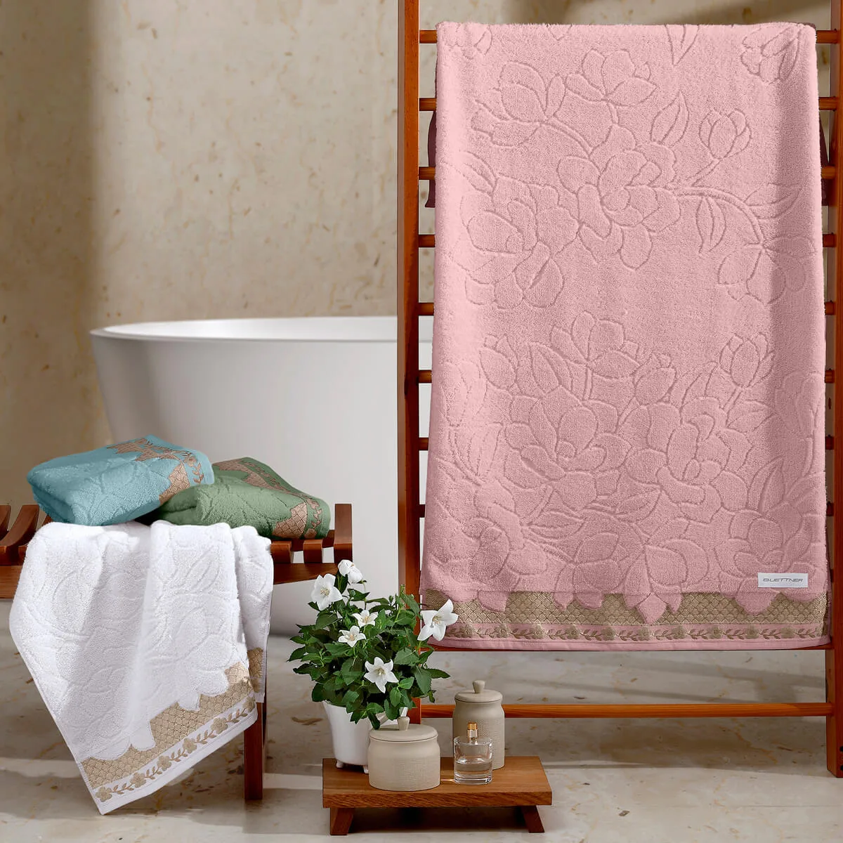 Toalha de Rosto Algodão 460g/m² Dupla Torção 50x70cm Elegante