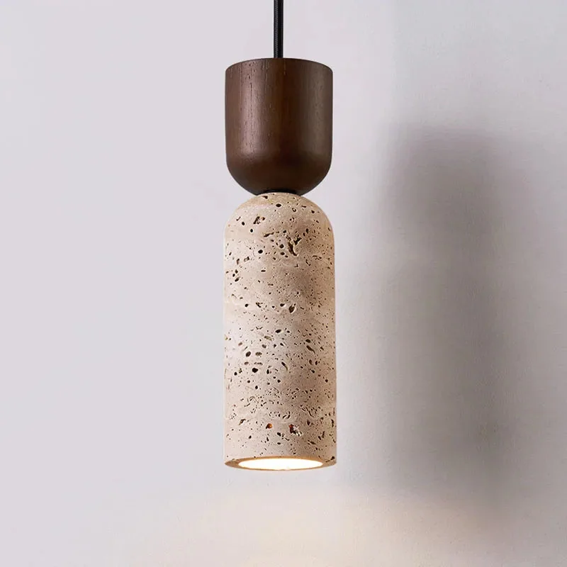 Pendente de Travertino Thalia: Elegância Natural para Sua Iluminação
