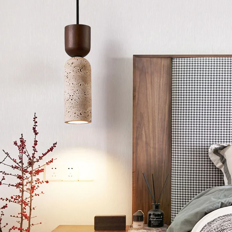Pendente de Travertino Thalia: Elegância Natural para Sua Iluminação