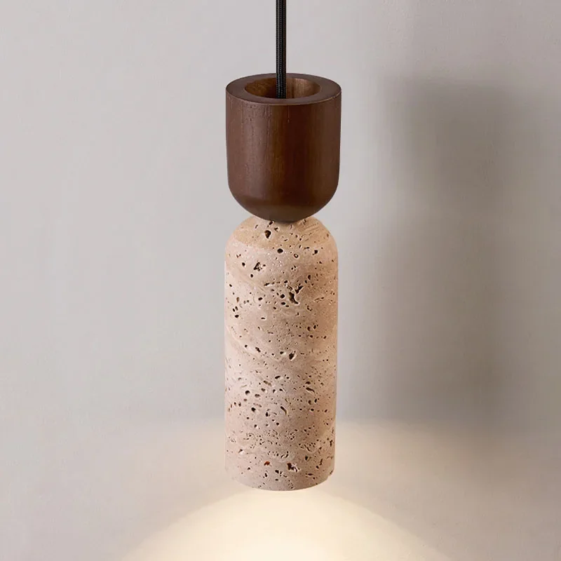 Pendente de Travertino Thalia: Elegância Natural para Sua Iluminação