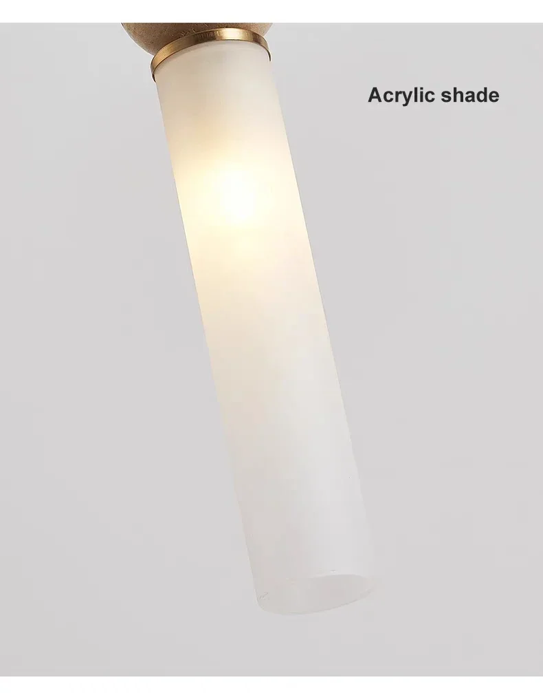 Pendente de teto moderno em travertino com luz difusa G9