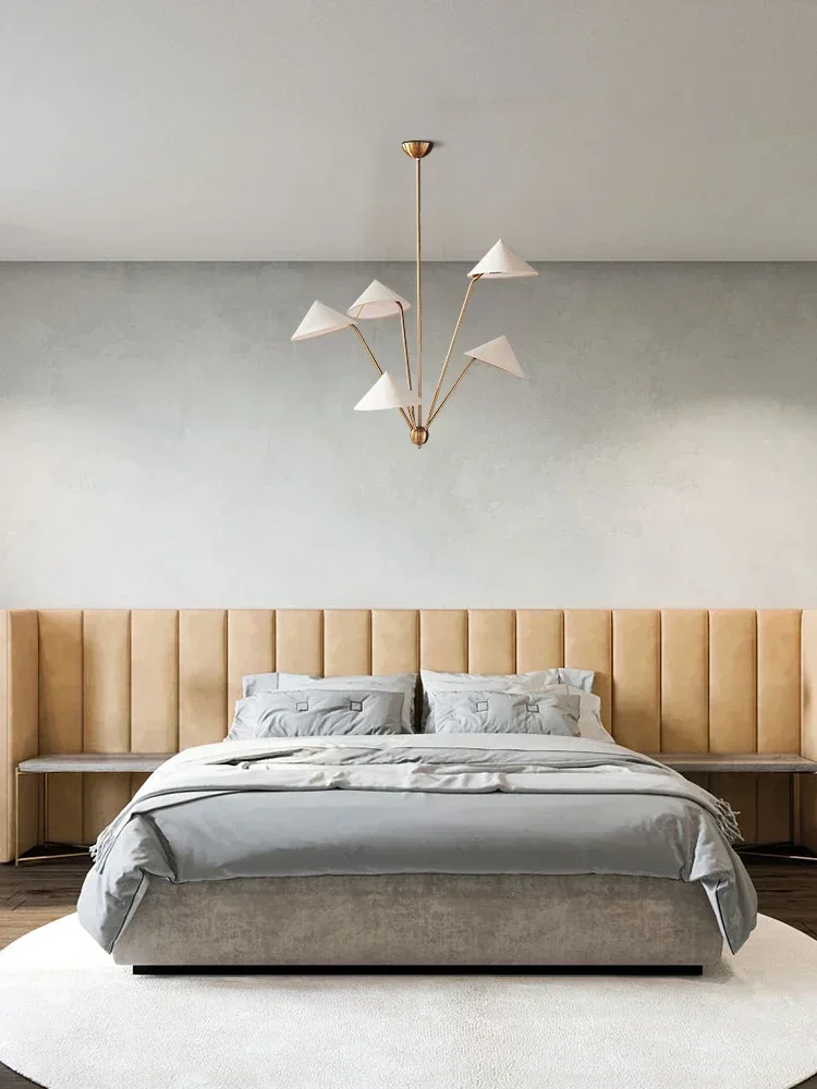 Lustre Wabi Sabi Múltiplos Focos Tecido e Ferro