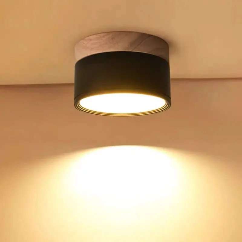 Spot LED de Sobrepor com Detalhe Amadeirado 12W Bivolt
