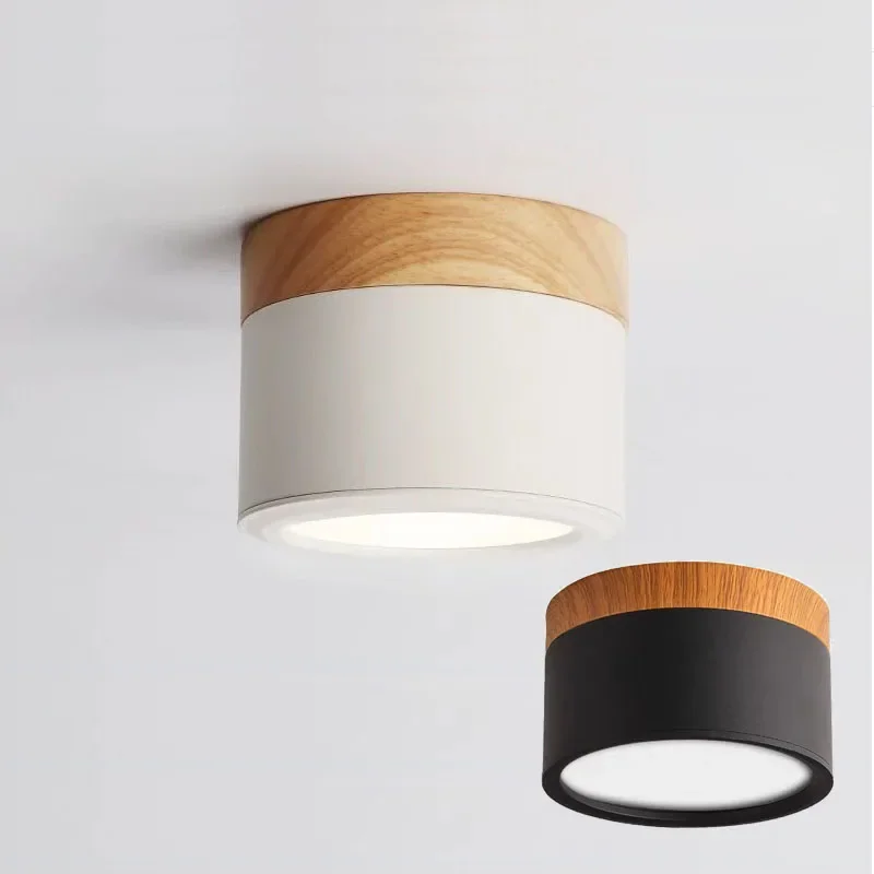 Spot LED de Sobrepor com Detalhe Amadeirado 12W Bivolt