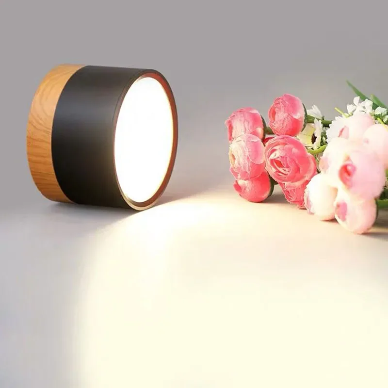 Spot LED de Sobrepor com Detalhe Amadeirado 12W Bivolt