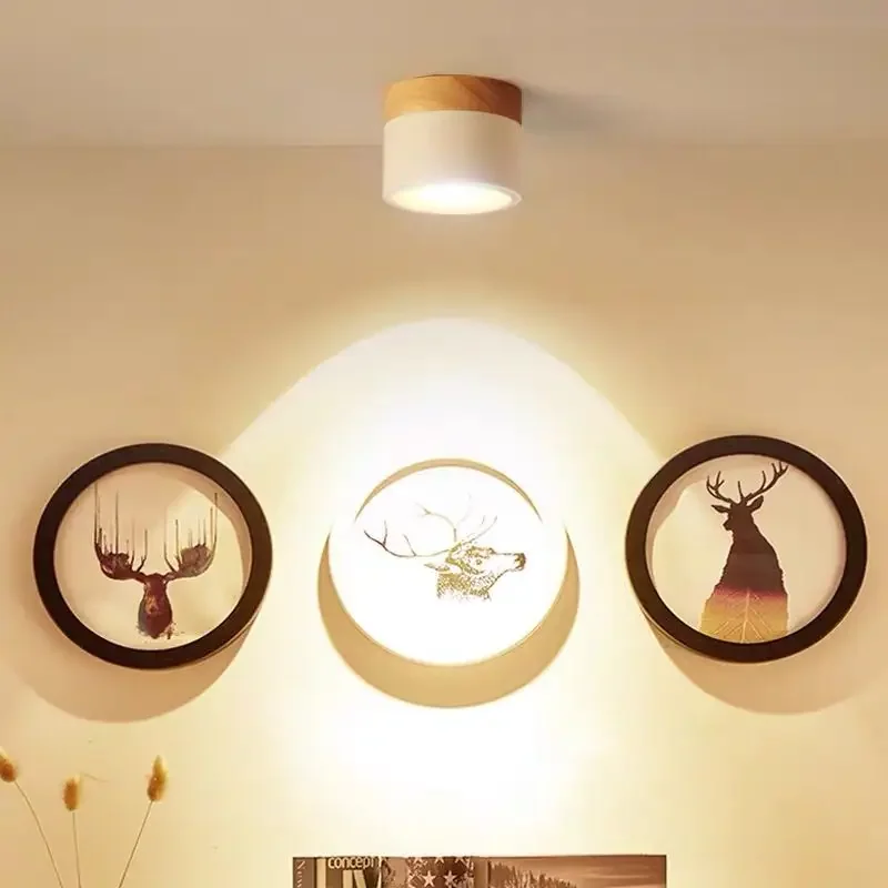 Spot LED de Sobrepor com Detalhe Amadeirado 12W Bivolt