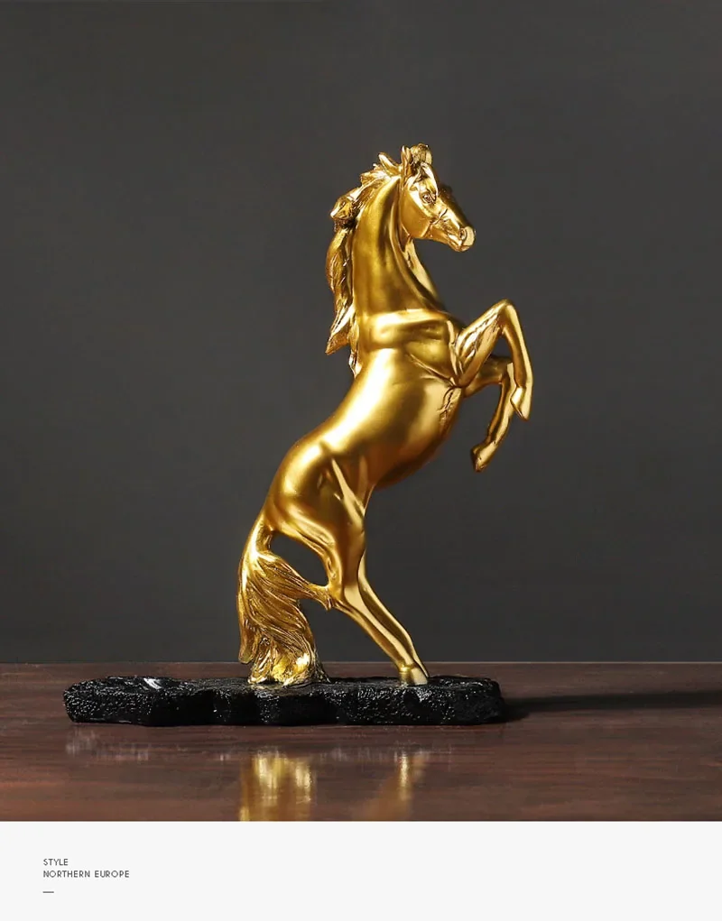 Escultura Cavalo em Resina Porta Garrafa Decorativo Elegante